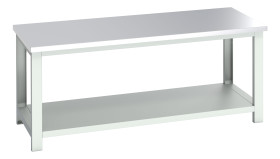 Stół warsztatowy szer. 900mm maks. obciążenie: 350kg Podstawowy stoł Blacha stalowa dł. 2000mm wys. 840mm