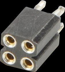 153PF-004-2-50-00 Precision socket, straight, 2.54 spacing, H: 7.0 mm, 2x2-pin