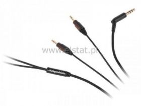 Kabel nylonowy do słuchaw. Jack 3,5 na 2x Jack 2,5