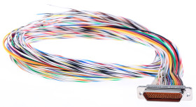 Złącze D-Sub 51-pinowe Żeński Kątowe Montaż na kablu raster 1.27mm Złoto