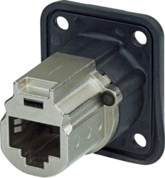 Modular adapter, RJ45 socket to RJ45 socket, straight, Cat 6A, NE8FDX-P6-W