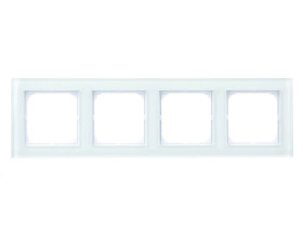 SONATA Ramka poczwórna białe szkło R-4RG/31