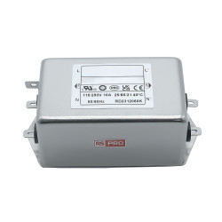 Filtr sieciowy 10A 1-fazowy 330kΩ 115/250 V AC 50 → 60Hz 2 x 8,0mH RS PRO Montaż w obudowie
