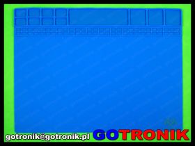 Mata silikonowa: 40cm x 30cm NIEBIESKA