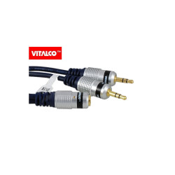 Przejście Jack 3,5 Gn - 2xWtyk Adapter VITALCO gniazdo 3,5 stereo
