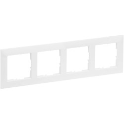 Legrand 765174 Seano Frame Faceplate Ultra White 4-Way 87x301mm
