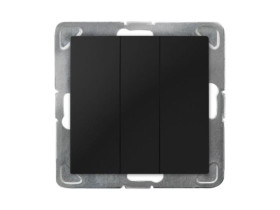 IMPRESJA Wyłącznik potrójny czarny metalik ŁP-13Y/m/33 OSPEL