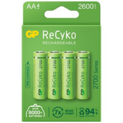 4 x akumulatorki AA / R6 GP ReCyko 2700 Series Ni-MH 2600mAh