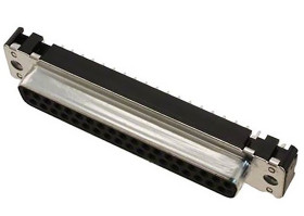 Złącze D-Sub 37-pinowe Żeński Proste Przewlekany raster 2.76mm Złoto