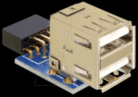 41825 USB pin header socket&gt;2x USB 2.0 port - up