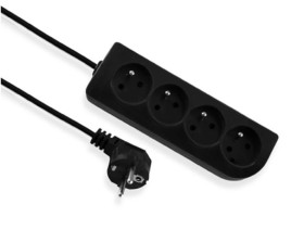 Przedłużacz CLASSIC 4-gniazda z/u 2m /OMY 3x1,5/ czarny PSN-402-1,5