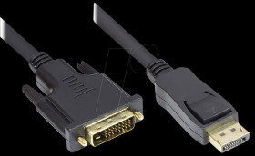 DP-DVI1 Cable DisplayPort > DVI-D 24+1, black, 1m