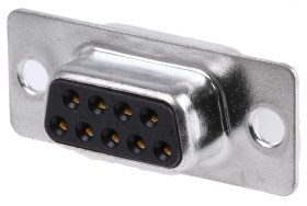 Złącze D-Sub 9-pinowe Żeński Proste Montaż na panelu raster 2.74mm Złoto na niklu