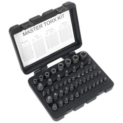 Sealey AK6199 TRX-Star* Master Socket Set 52pc 1/4&quot;, 3/8&quot; &amp; 1/2&quot;Sq Drive
