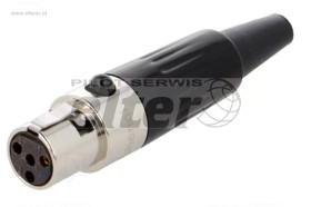 Złącze mikrofonowe żeńskie mini XLR 4 PIN na kabel