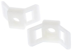 Mocowanie opaski kablowej, 30mm x 14,7 mm, kolor: Naturalny, 100-szt., RS PRO