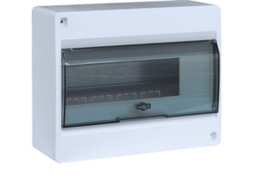 Rozdzielnica natynkowa 10 modułowa 1x10M drzwi transparentne IP40 IC2 VR110TP HAGER