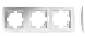 Ramka Potrójna do Gniazdka Włącznika Pozioma / Pionowa Biała WESA