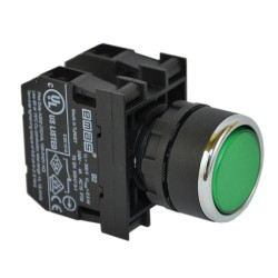 Przycisk sterowniczy kryty, niestabilny, 2NO, zielony T0-B101DY
