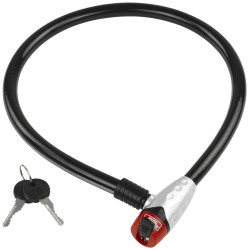 Burg Wächter 650 80 REFLEX Zapięcie rowerowe kablowe srebrny Zapięcie kluczykowe