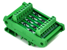 ELECTRONICS-SALON DIN Rail Mount 8 Individual Diode Module, 1N4007 1A 1000V.