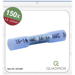 Quadrios 22C466 Butt Joint &#x2B; Heatshrink Insulated Blue 1 Set 1.5/2.5 mm&#xB2;