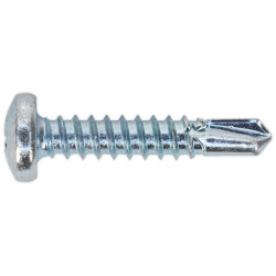 Sealey SDPH4825 Self Drilling Screw 4.8 x 25mm Pan Head Phillips Zinc Pack 100