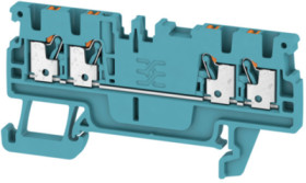 Through terminal block, push-in connection, 0.5-1.5 mm², 4 pole, 17.5 A, 6 kV, blue, 1552700000