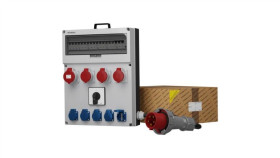 Rozdzielnica Budowlana Z Kablem Gr-S/Fi Skh 32A 3X16a 5X230v Schuko Mennekes...