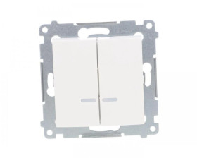 Simon 54 Łącznik świecznikowy z podświetleniem biały DW5ABL.01/11