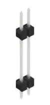 Pin header, 2 pole, pitch 2.54 mm, straight, black, 10056743