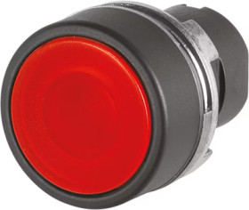 Pushbutton, illuminable, groping, waistband round, red, front ring black, mounting Ø 22.3 mm, 46-2231.11E0.000