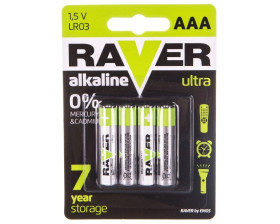 Bateria alkaliczna LR03 / AAA 1,5V RAVER ULTRA B7911 /blister 4szt./