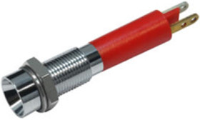 Signal light, 12 V (DC), red, 13 mcd, Mounting Ø 6 mm, pitch 3.5 mm, LED number: 1, 19030253