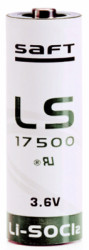 Lithium-battery, 3.6 V, A, round cell, surface contact, LS 17500