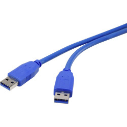 Renkforce RF-4369446 USB cable USB 3.2 A-A 1.00 m Blue gold plated connectors