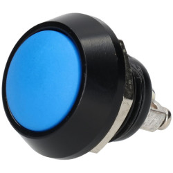 R-TECH 524572 12mm IP65 Vandal Resistant Switch SPST Off-On Blue Button
