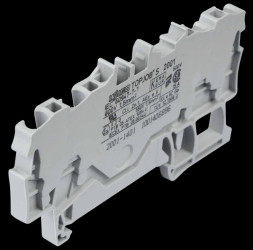 2001-1401 4-conductor feed-through terminal, 18 A 0.25 - 1.5 mm² grey