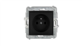 Mini Czarny Mat. Gniazdo Pojedyńcze Z Uz Iemieniem