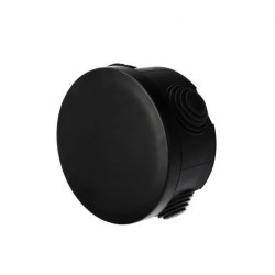 Puszka hermetyczna 80x45mm natynkowa z dławikami,bezhalogenowa, odporna na UV, zamknięcie na klik IP55 czarny