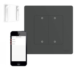 Szary Pilot Zigbee 4 kanały obsługa 12 scen Tuya Sterownik scen Moes Star Ring