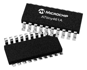 Mikrokontroler Microchip ATtiny461 VQFN 32-pinowy Montaż powierzchniowy AVR 4 kB 8bit CAN: 20MHz RAM:256 B Ethernet: