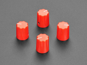 Adafruit Red Micro Potentiometer Knob - 4 pack