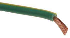 Przewód montażowy 4 mm² Zielony/Żółty RS PRO PVC 11 AWG 1000 V dł. 25m 56/0,3 mm +70°C BS 6231