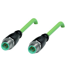 Pepperl+Fuchs 70137170 Złącze konfekcjonowane czujnika/aktuatora V1SD-G-GN0,5M-PUR-E2S-V1D-G, piny: 4, 4, 0.5 m, 1 szt.