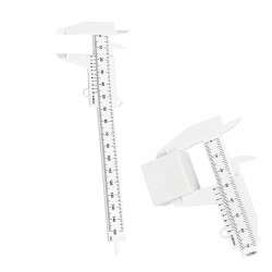 Suwmiarka plastikowa Mini 0-150 mm - biała - narzędzie do pomiaru