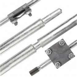 Uziom składany bezgwintowy ocynkowany ogniowo Kompletny 3m (2x1,5m)