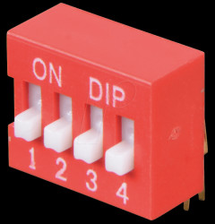 DIP switch, angled, 4-pin