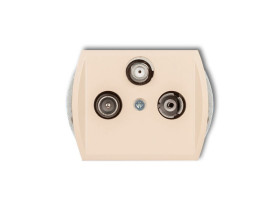 TREND Gniazdo antenowe RTV-SAT przelotowe 10dB beżowy 1GSP KARLIK