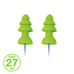 Zatyczki do uszu Wielorazowe, 27dB, kolor: Zielony, Moldex